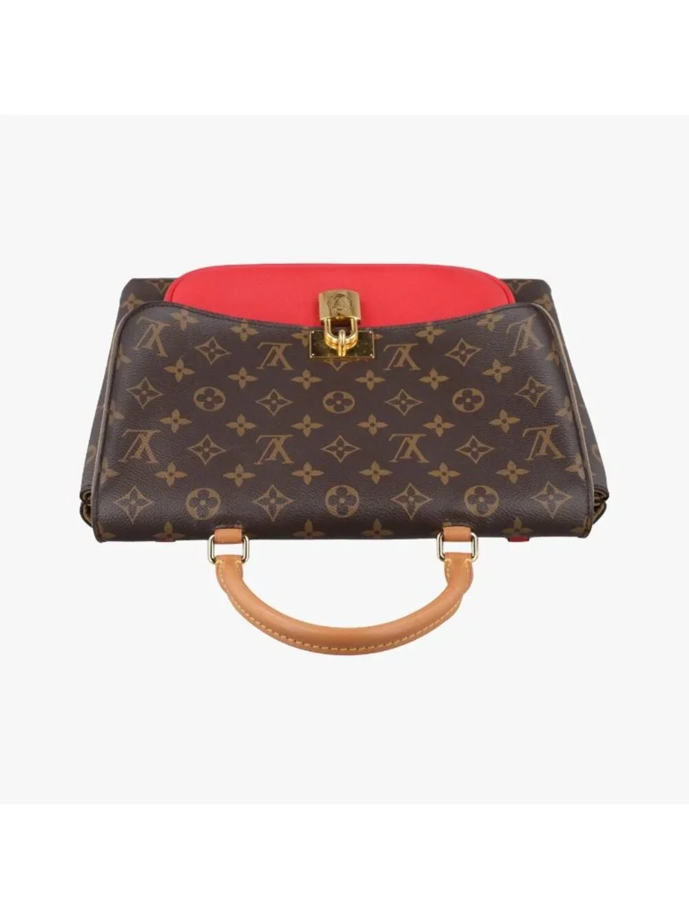 Louis Vuitton Marignan Monogram Brown Coquelicot Canvas Calfskin Shoulder Bag